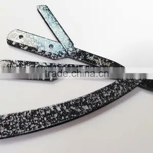 New Barber Salon Straight Razor - Metal Stainless Steel Razor - Barber Razor Black Paper Coated thumbnail-1
