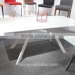 MODERN EXTENSION GLASS RECT. DINING TABLE (6268) thumbnail-1