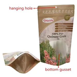 Hot Sale Moisture Proof Reusable Plastic Food Packing Bag For 300g 100% Pure Quinoa Grain thumbnail-3