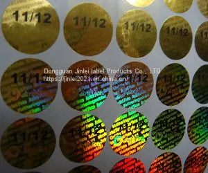 Round Laser Etched Adhesive Security Hologram Labels With Serial Numbers thumbnail-3
