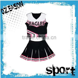 Sexy Custom Sublimation Cheap Colorful Crop Top Sleeveless Cheerleading Uniforms thumbnail-1