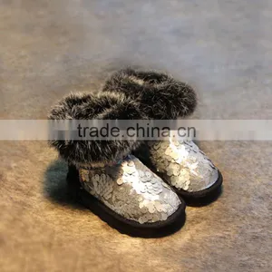 C22528B Fashion Sale Children Winter Warm Boots Sequin Boots thumbnail-1