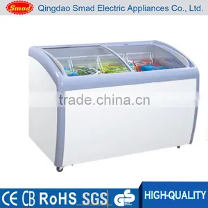 Commercial Top Loading Glass Door Chest Freezer for Ice Cream ETL thumbnail-1