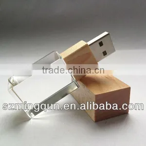 Special Wooden Crystal USB Pendrive With Differnet Shapes Crystal 3D thumbnail-2