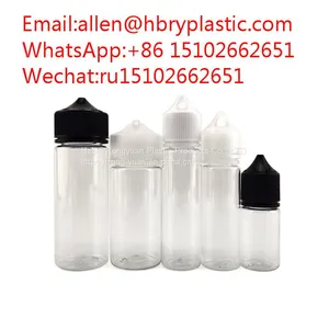 Plastic Pet 05 Transparent E-Liquid E-Juice Mechanical Dropper Packaging Bottle With Screw Cap thumbnail-1