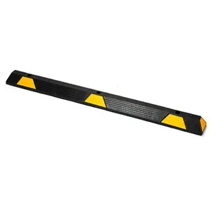 165cm Yellow and Black Rubber Plastic Locator Car Parking Wheel Stopper thumbnail-2