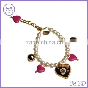 Fashion Animal Pet Jewelry Pet Cat Dog Blue Pearl Crystal Dog Necklace thumbnail-5