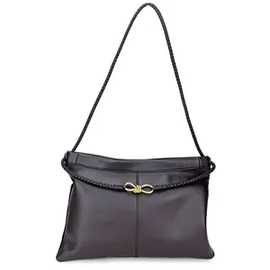 B-Home Andiamo Large Capaci op Bag Women's Handbag With Knot Soft Handle Tote Bag in Cowhide Leather thumbnail-2