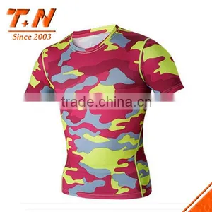 Custom Sublimation Printed Men Short Sleeve Rash Guard Manufacturer thumbnail-3