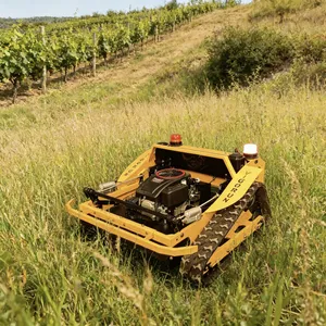 Professional Remote Control Rubber Track Lawn Mower 60° Climbing Self Locking Slope Mower Brush Cutter for Agriculture thumbnail-1