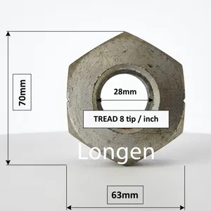 Vollgewinde-Stange mit Vorspannmutter und Ankerplatte für Hangschutz, Steinschlagnetze/Steingefache/Brückenbau thumbnail-3
