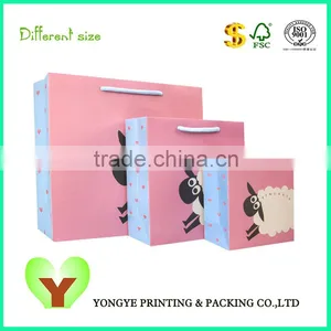 Lovely Pink Kraft Paper Bag Shopping For Food thumbnail-5