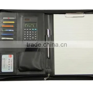 PU Multi-function Leather Portfolio Folder With Zipper &spring Binder thumbnail-4