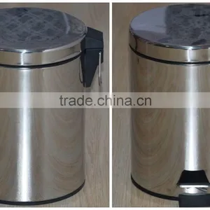 Outdoor Waste Basket Pedal Bin Stainless Steel thumbnail-1