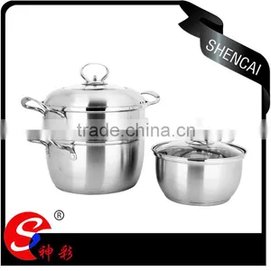 Stainless Steel Two Layers Steamer Pot Cookware Sets/ Milk Boiling Pot/ Sauce Pot thumbnail-1