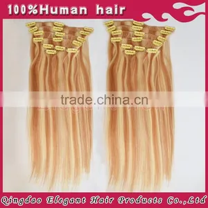 70 300g Excellent Hot Sale Human Clip in Human Hair Extensions 300g thumbnail-1