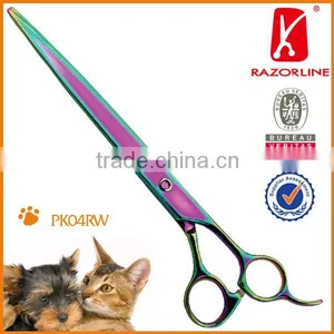 PK04RW SUS440C Professional Rainbow Titanium Coating Pet Scissor thumbnail-1