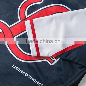 Polyester Cotton Fluorescent Nice Contrast Color Sublimation t Shirt Hockey thumbnail-4