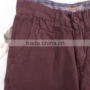 Boy's Hot Selling Cheap100%cotton Stock Apparel Washed Shorts thumbnail-2