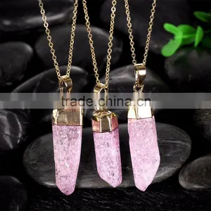 Nice Pink Stone Necklace, Hot Sale Natural Make Stone Necklace With Stone thumbnail-4