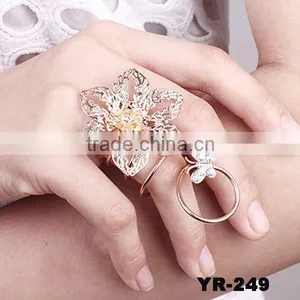 Yiwu Fashion Jewelry Korean Girl Multi-layer Flower Smart Ring thumbnail-1