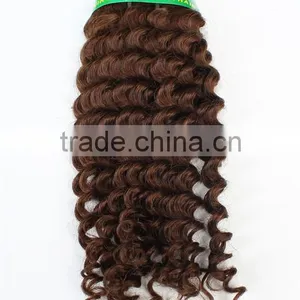 OEM Factory DEEP CURL Hair Natural Color Virgin Brazilian Hair Weave thumbnail-2
