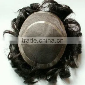 100% High Quality Human Hair Men's Hairpieces Swiss Lace Hair Piece Hair Toupee For Men Quality Choice thumbnail-4