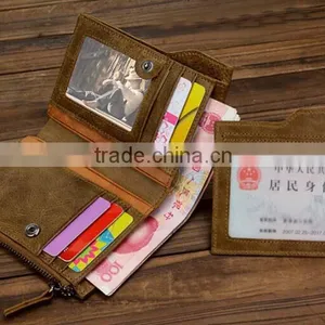 High Quality Customized Logo Travel Rfid Blocking Wallet Leather With Button thumbnail-3