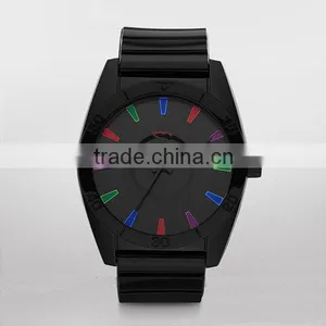 Fashion Coll All Balck Silicone Sport Watch thumbnail-1