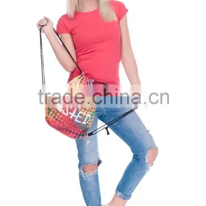 Online Shopping New Design 3D Full Print Wasted Cheap Drawstring Bag thumbnail-5