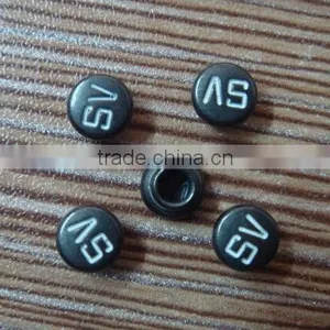 5mm Engraved Logo Zinc Alloy Good Plating Metal Rivet thumbnail-1