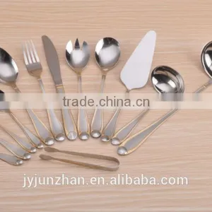 24pcs Gold Plated Flatware With Shelf and PVC Box Made by Stainless Steel and Competitve Price thumbnail-3
