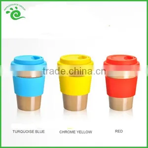 Natural Rice Husks Fiber Biodegradable Reusable Coffee Cup thumbnail-4