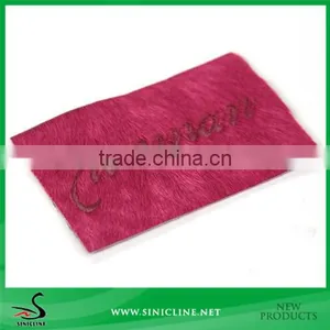 Sinicline Real Horse Hair Leather Label With Logo Debossed For Jeans thumbnail-1