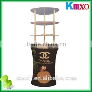 Acrylic Exhibition Shelves Promotion Table Tension Fabric Display Stand thumbnail-1
