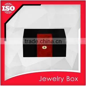 Luxury Black MDF Mirrored Jewelry Box With Drawers thumbnail-1
