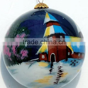 Inside Painted Glass Christmas Ball thumbnail-1