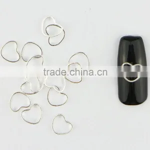 Factory Supply Metal Nail Art Circle Gold & Silver Mini DIY Lace Ring Design thumbnail-1