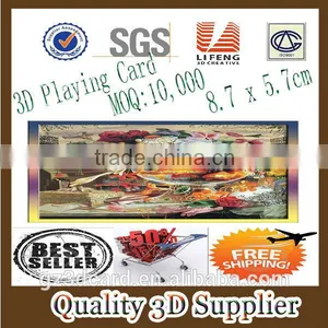 Guangzhou Lifeng 3D Plastic Custom Lenticular Playing Cards With 3D Effect thumbnail-1