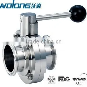 SS304 Stainless Steel Triclamp Butterfly Valves thumbnail-1