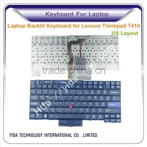 Standard Backlit Laptop Keyboard for Lenovo T410 US Layout thumbnail-1
