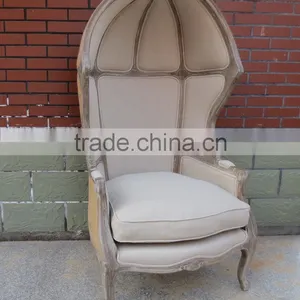 High Back Wooden Egg Chair thumbnail-2