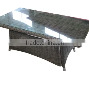 Outdoor K/D PE Rattan Table With Ceramic Table Top thumbnail-5
