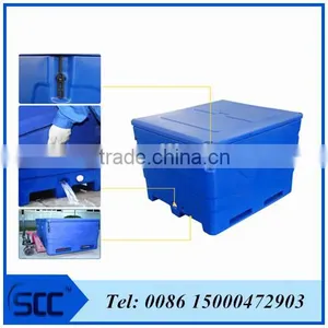 1000L Large Plastic Fish Bin, Rotomould Plastic Cooler Bins, Fish Bin Insulation thumbnail-3