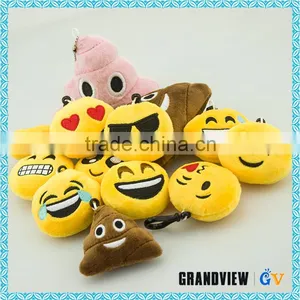 2016 Hot Sale Fashionable Plush Emoji Keychain Decorative Plush Mobile Chain thumbnail-6