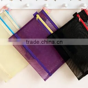 A4 B5 A6 Bump Color Grid Double Zipper Bag Students Learning Stationery to Receive Bag, Pen Bag Pn6420 thumbnail-2
