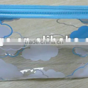 PVC Waterproof Packing Bag /Transparent Pvc Beach Bag /Cosmetic Bag / Promotional Pvc Bag/zipper Top Pvc Bags. thumbnail-1