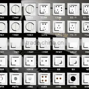 New Design Wallpad White Waterproof Acrylic Glass 110~250V EU UK Electrical Switch 1 Gang 1 Way Push Button Wall Light Switch Quality Choice thumbnail-4