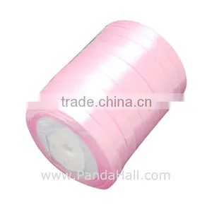 Satin Ribbon, Pink, 10mm Wide, 25yards/roll, 10rolls/group(RC011-43) thumbnail-1