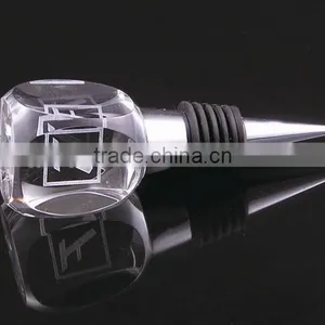 Inner Laser Crystal Bottle Stopper Glass Wine Stoppers thumbnail-1